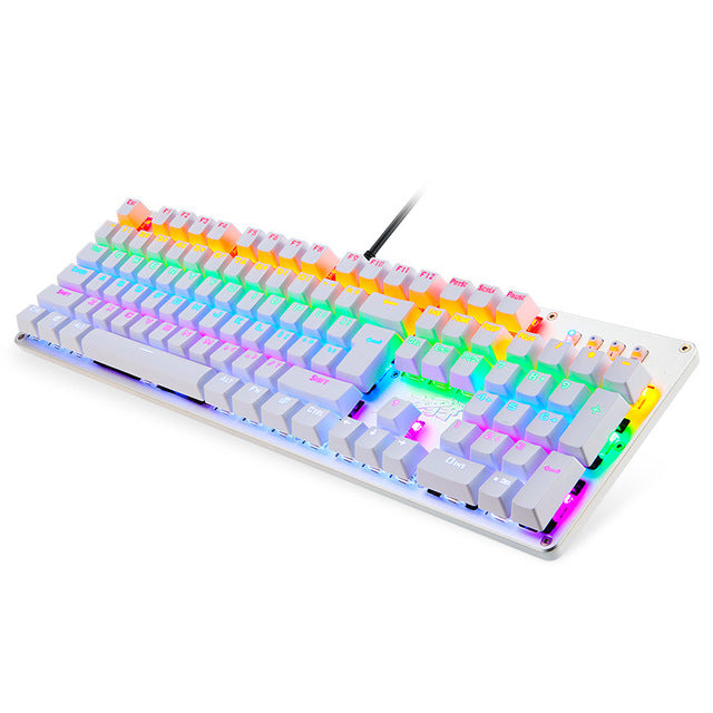 Genuine colorful 104 keys led gaming mechanical keyboard